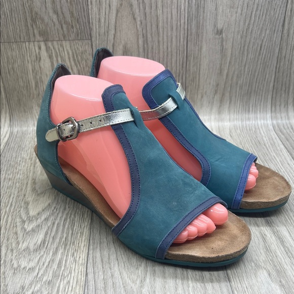 Naot Blue and Silver Women's Sandals - Picture 1 of 16